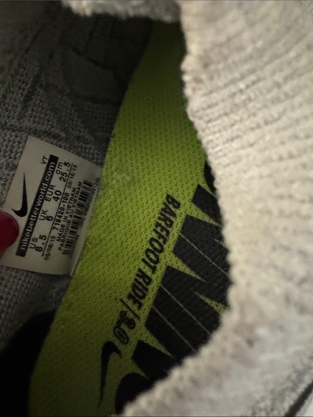 Nike Flyknit Sneakers in Light Gray with Black Swoosh - Picture 3 of 4